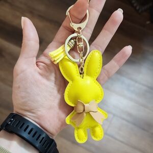 Easter Yellow Bunny Bag Charm